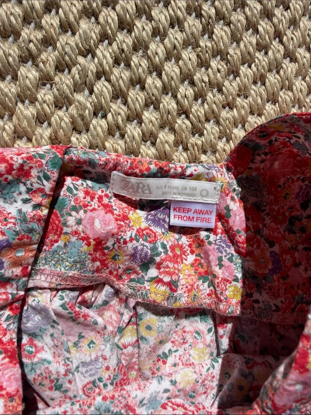 Zara Pink Floral Liberty Print Two-Piece Matching Set size 4 years